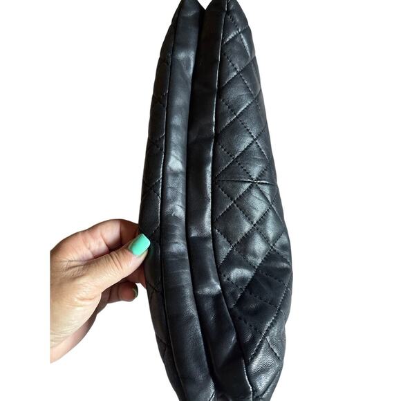 DKNY DONNA KARAN QUILTED LEATHER DOUBLE CHAIN purse bag - Picture 7 of 7